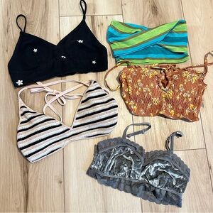 6 summer tops for this price. All size small except aerie gray velvet is medium